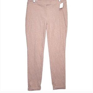 NWT Simply Vera Vera Wang Pink Textured Jacquard Pants, Size 2